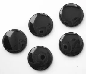 15mm Natural Black Onyx Buff-tops Round