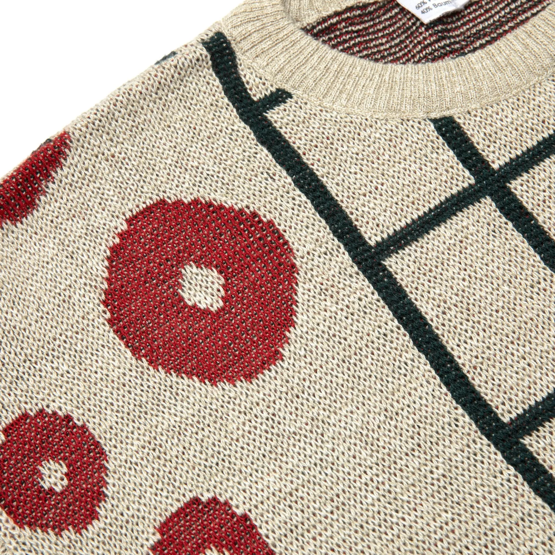 80s, Jacquard Knit, Drop Shoulder Construction, Postmodern