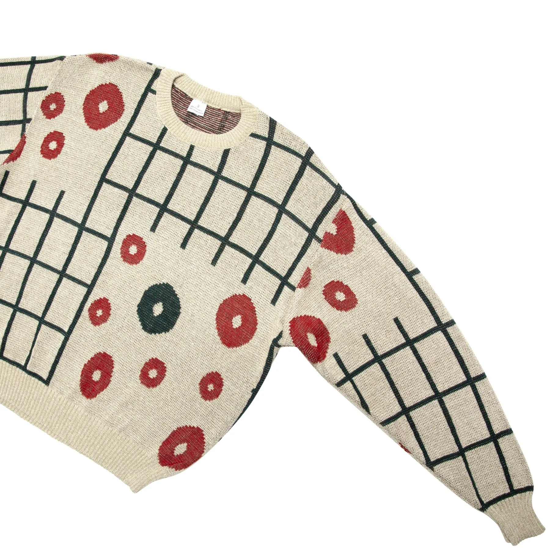 80s, Jacquard Knit, Drop Shoulder Construction, Postmodern