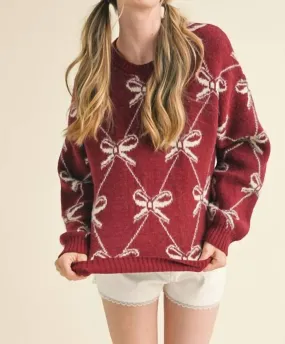 &Merci - Becca Ribbon Knit Pattern Sweater