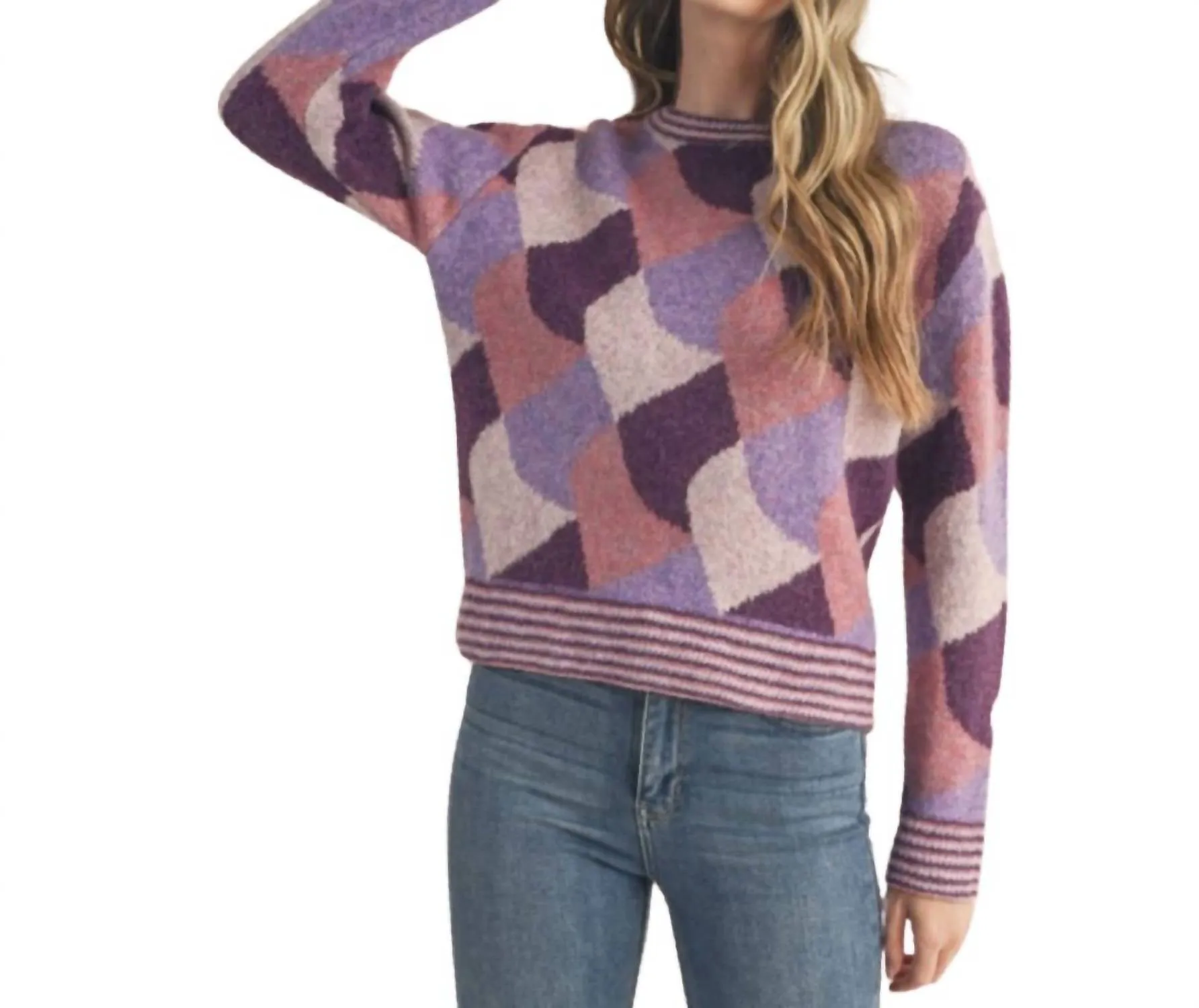 &Merci - Colorful Abstract Knit Sweater