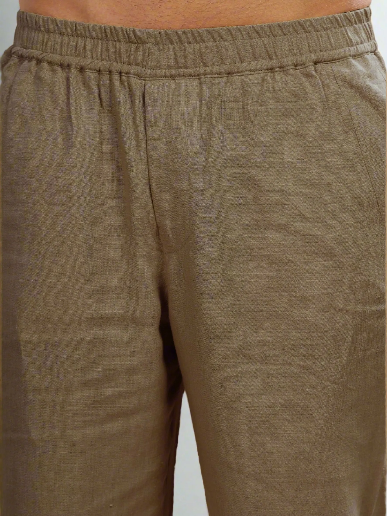 Breeze- Linen Casual Elastic Pants - Hazelnut Brown