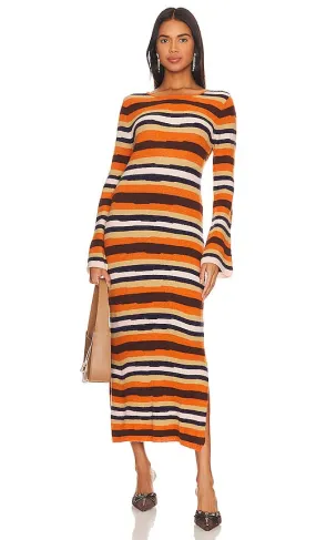 Callahan Luisa Midi Dress in Orange