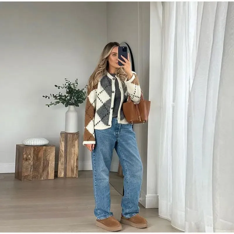 Crystal Cozy Diamond Cardigan