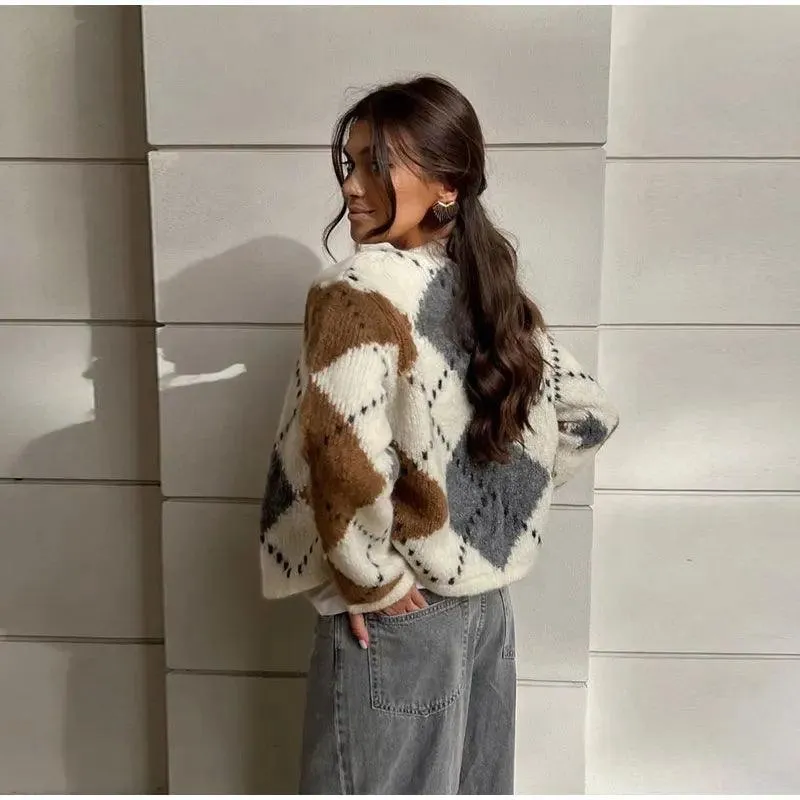 Crystal Cozy Diamond Cardigan