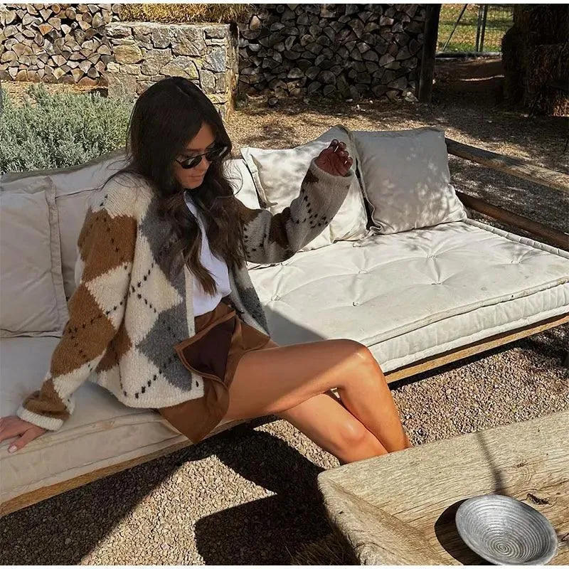Crystal Cozy Diamond Cardigan