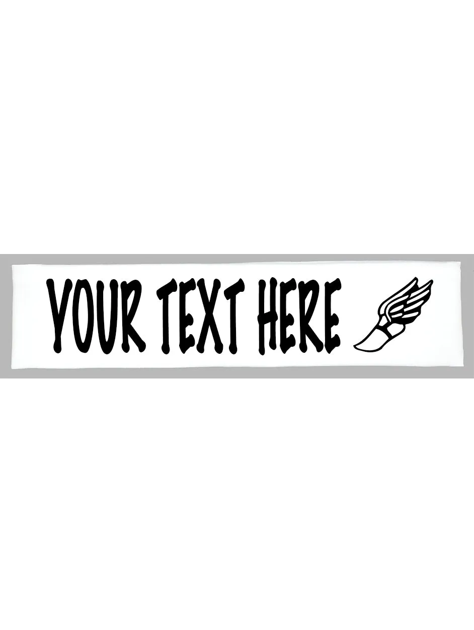 Custom Track & Field Cotton Headband - Flat (Non Sparkle) Letters!