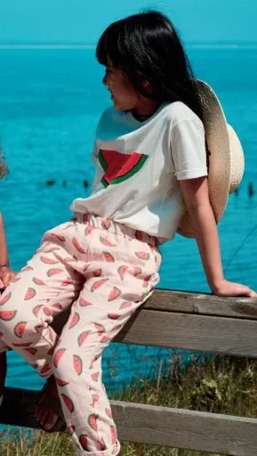 Mon Coeur Watermelon Kid Linen Pants