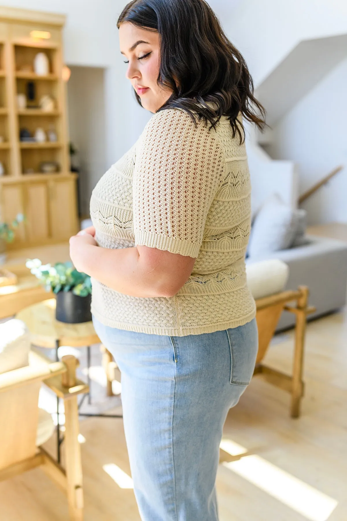 ONLINE EXCLUSIVE Thea Crocheted Knit Top