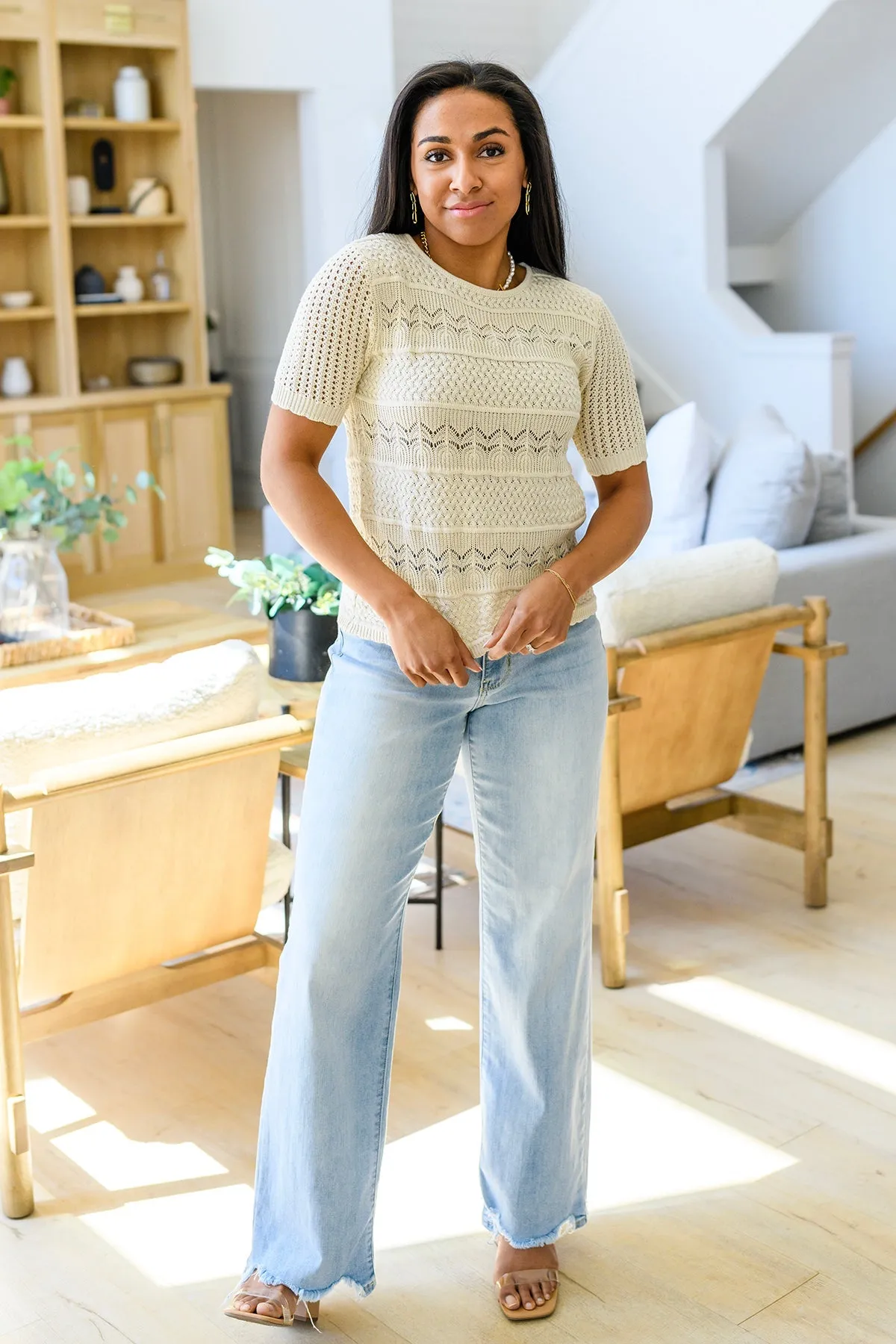 ONLINE EXCLUSIVE Thea Crocheted Knit Top