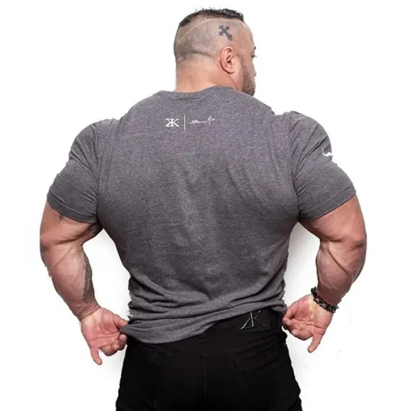 Ryan Designs Men Gyms Fitness Bodybuilding Skinny T-shirt