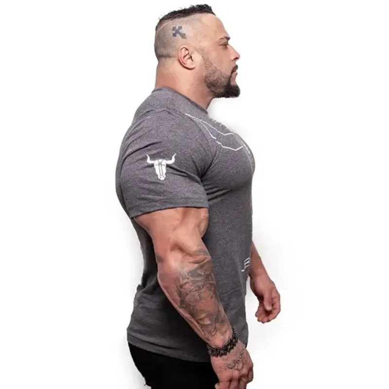 Ryan Designs Men Gyms Fitness Bodybuilding Skinny T-shirt