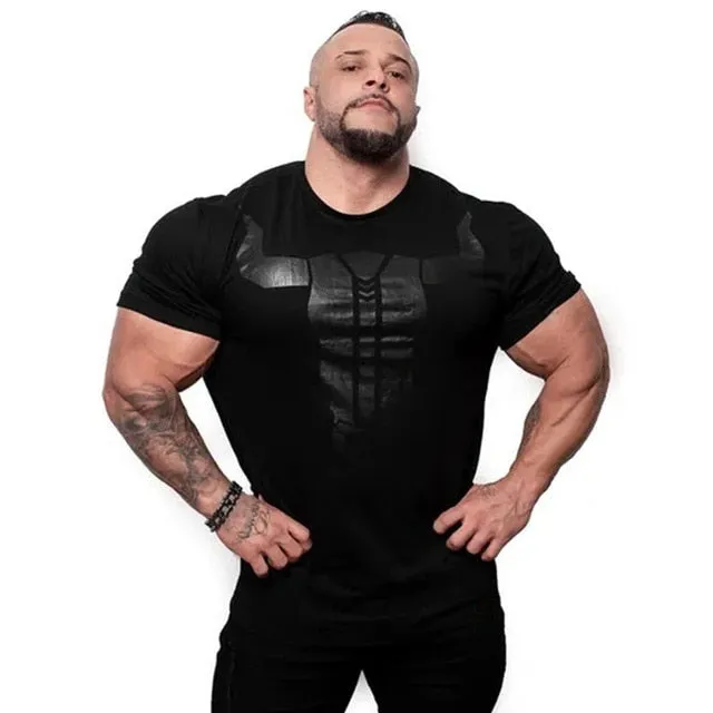 Ryan Designs Men Gyms Fitness Bodybuilding Skinny T-shirt