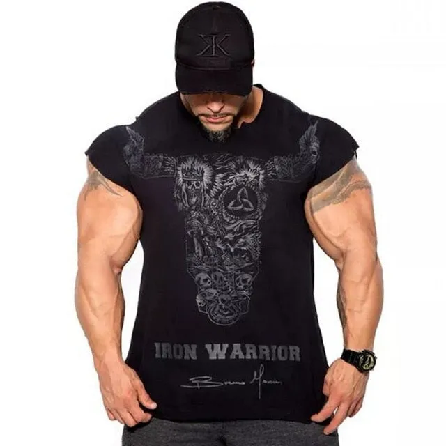 Ryan Designs Men Gyms Fitness Bodybuilding Skinny T-shirt