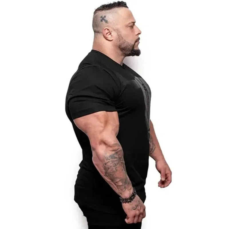 Ryan Designs Men Gyms Fitness Bodybuilding Skinny T-shirt