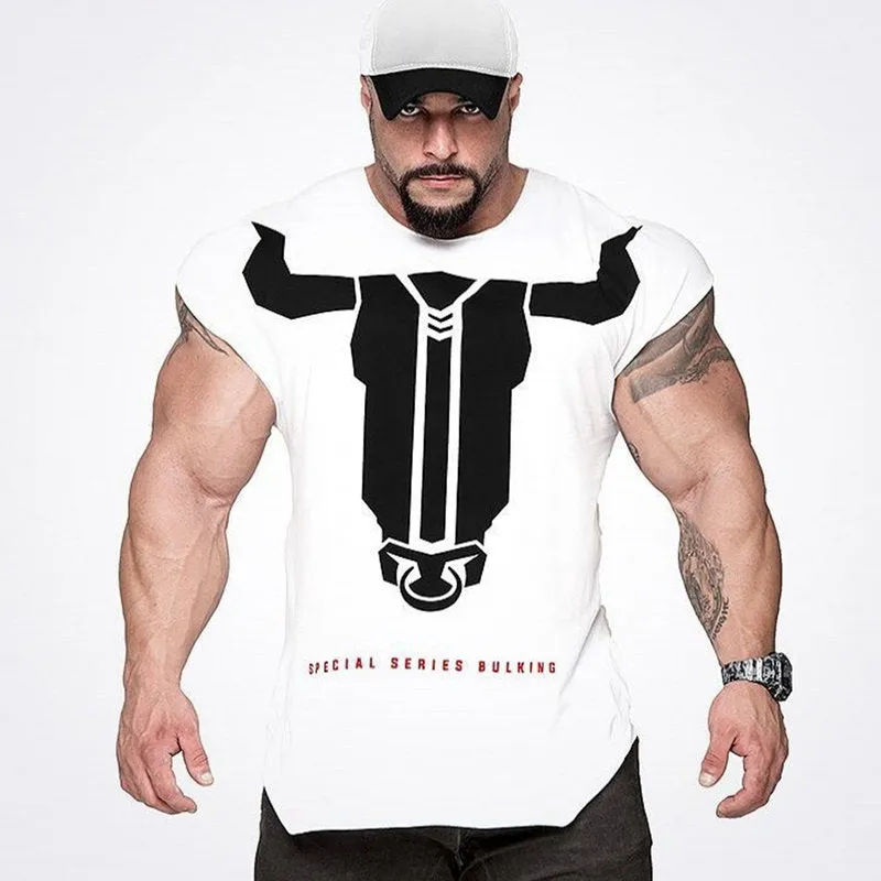 Ryan Designs Men Gyms Fitness Bodybuilding Skinny T-shirt