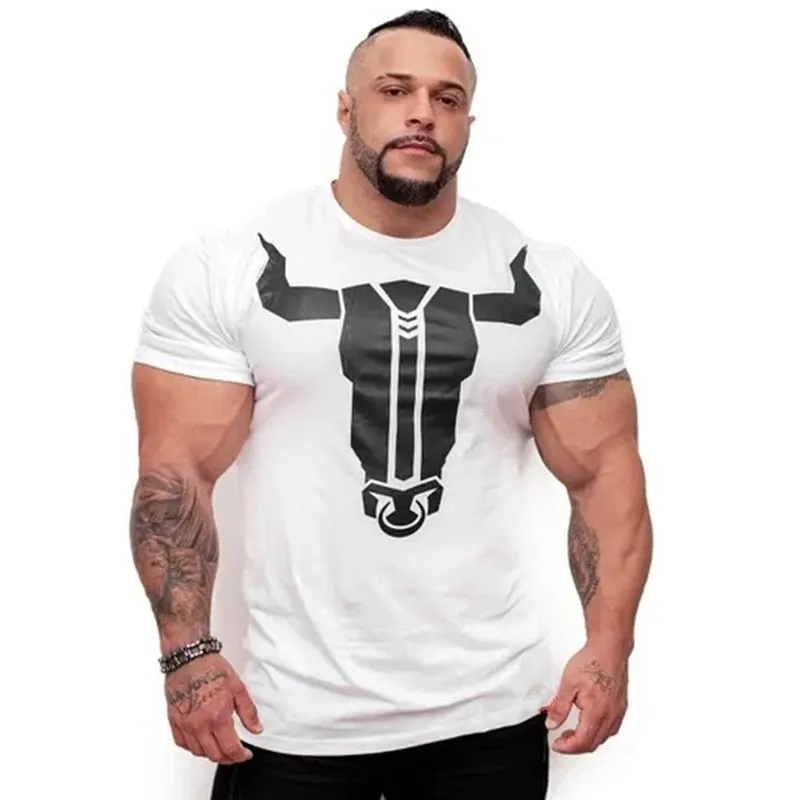 Ryan Designs Men Gyms Fitness Bodybuilding Skinny T-shirt