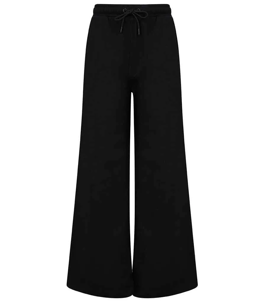 SF Clothing Ladies Sustainable Fashion Wide Leg Joggers | Black