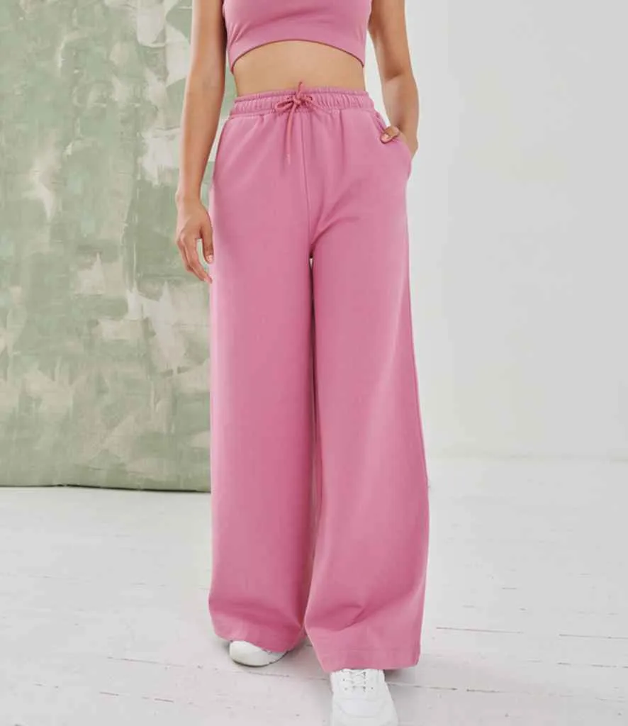 SF Clothing Ladies Sustainable Fashion Wide Leg Joggers | Dusky Pink