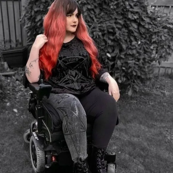 Two Faced Witch Leggings | Black with Contrasting Grey Stretchy Cotton