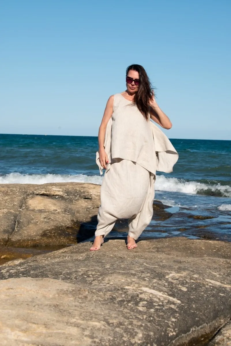 VIOLET Linen Harem Outfit